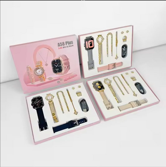 Couple Gift Set | A58 Premium Smart Watch 5 in 1