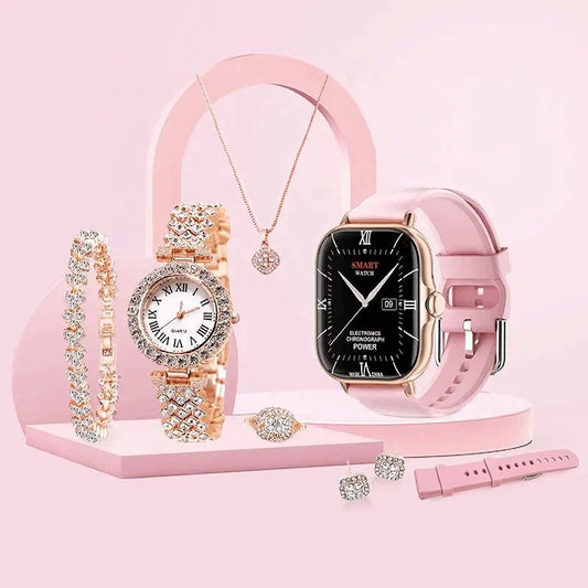 Couple Gift Set | A58 Premium  Smart Watch 5 in 1